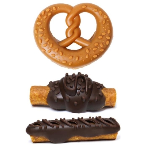 Sjove tyggesnacks fra Companion formet som brød fra bageren til din hund.