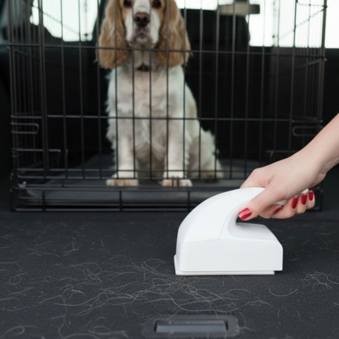 Smart fnugrulle til fjernelse af pelshår på måtter i bilen