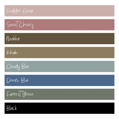 Sættet fås i 8 flotte farver