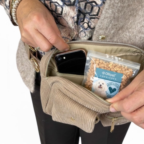 Ollipet Bijou Crossbody Godbidstaske med plads til alt det nødvendige til dig og din hund