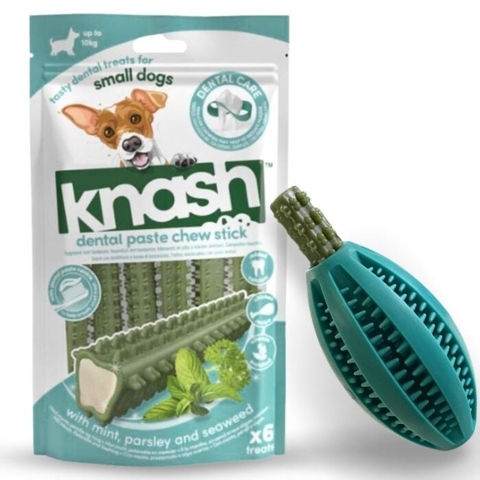 Sjovt og tandrensende tyggeben og hundelegetøj - perfekt til tandpleje mellem tandbørstning.