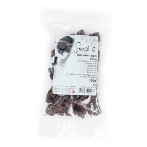Lækre EU producerede godbidder med rådyr bliver hurtigt din hunds favorit