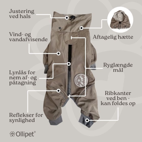 Ollipet Doodle rain coat