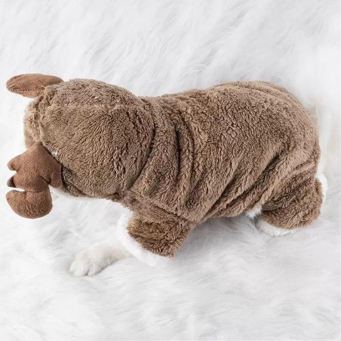 Ollipet Rensdyr dragten er blød og komfortabel for din hund