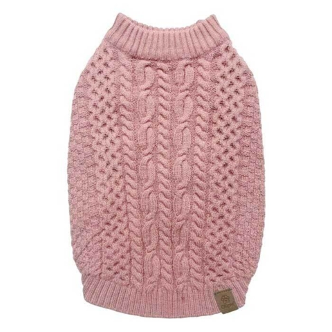 Feminin hundesweater fra Ollipet i farven pudder rosa