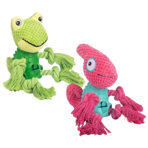 Sjovt aktivitetslegetøj til hunde – vælg mellem frø eller kamæleon