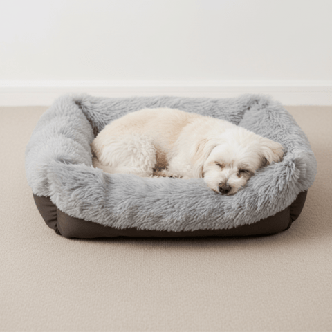 Dejlig blød hundekurv med plys