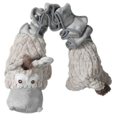 En sjov bamse med piv og elastik i maven det gør den alsidig.