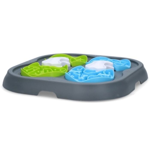 Hundepuslespil Level 2 – interaktivt legetøj til hunde med skjulte rum til godbidder