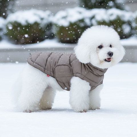 Elegant vinterjakke til små og mellemstore hunde med vatteret fyld