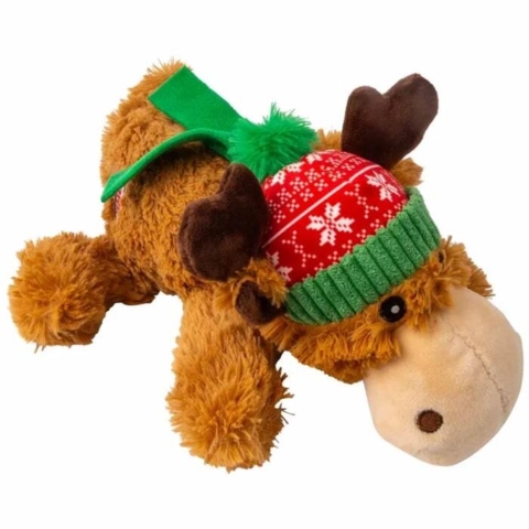 Sødeste Kong hundebamse. Med det søde rensdyr design er dette den perfekte julebamse.