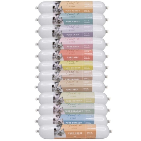Feed'it and Treat, Singleprotein Foderpølser | 400g