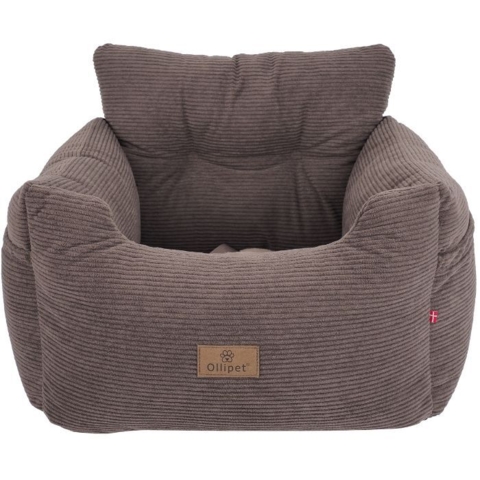 Chokoladebrun autostol til hund giver en komfortabel rejse