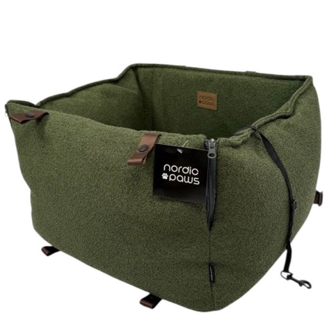 Nordic Paws Frej Bilsæde med lynlås, så fronten kan foldes ned