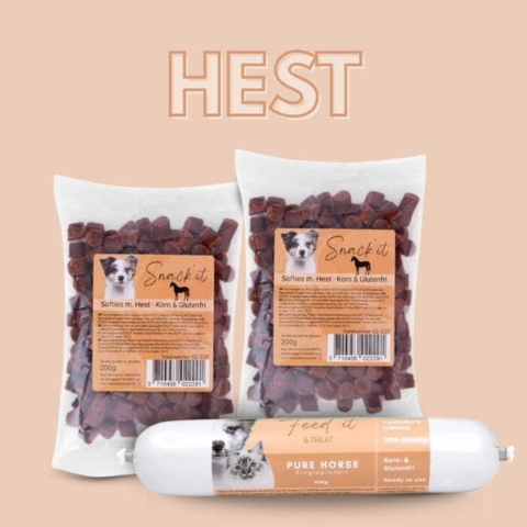 Foderpølse og Softies Godbidder med Hest