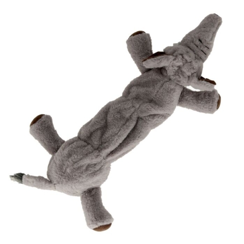 Hundelegetøj i blød plys uden fyld, med knitrelyde. Ideel til både store og små hunde.