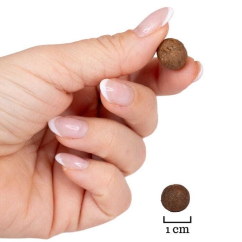 Små bløde hundegodbidder i mini kugler på ca. 1 cm