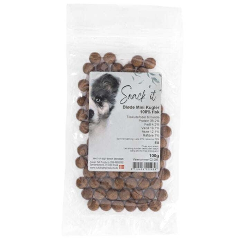 Bløde, proteinrige snacks med singleprotein fra Fisk