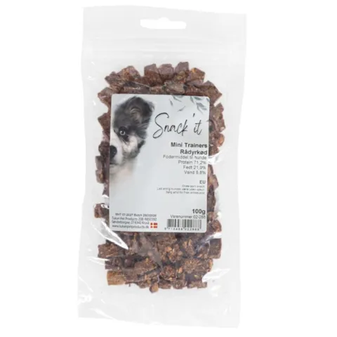 Knasende Mini Trainers Rådyr hundegodbidder fra Snack'it produceret i EU
