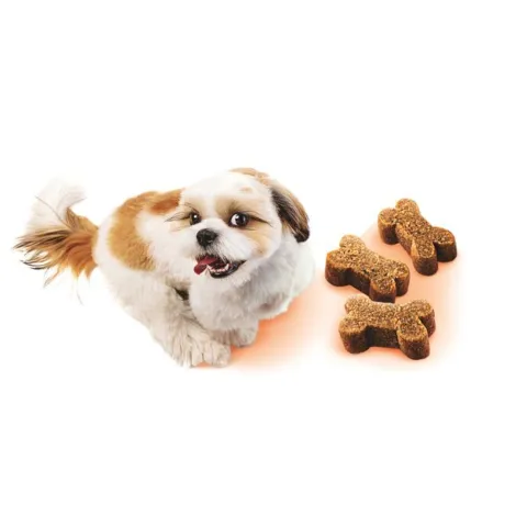 Brit Care Dog Mini Treats Mood hundesnacks i små benformede bidder. Perfekte som daglig belønning til små hunde som shih tzu