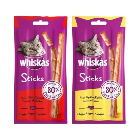 Whiskas Kattesticks er en favorit godbid blandt mange katte!