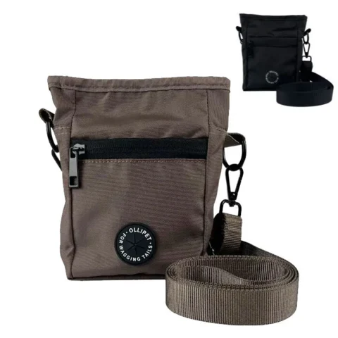 Træningstaske med god plads til hundegodbidder og hundeposer