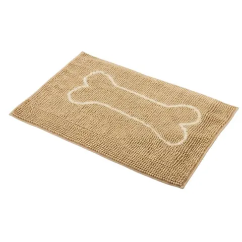 Microfiber chenille hundemåtte med kødben-design flere varianter