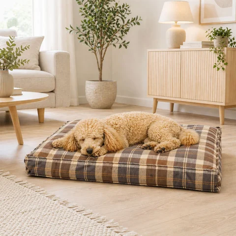 Blød hundeseng til små og mellemstore hunde fra Ozami