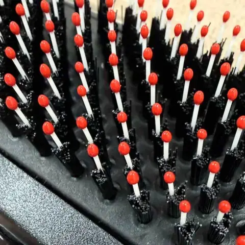 Pindsvinekarte med nylonhår og pigge med dupper - Fjerner effektivt filtre og løse pelshår