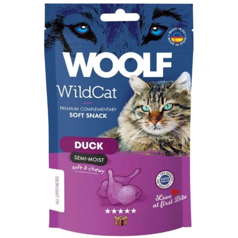 Woolf WildCat 50g Duck semi moist snack til kat