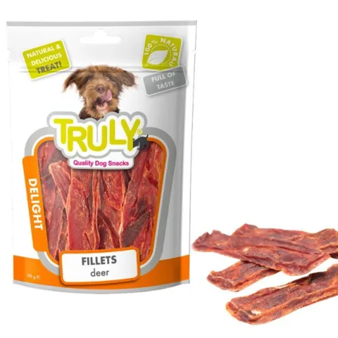 TRULY Fillets Deer hundegodbidder med høj smagelighed og blød chewy konsistens