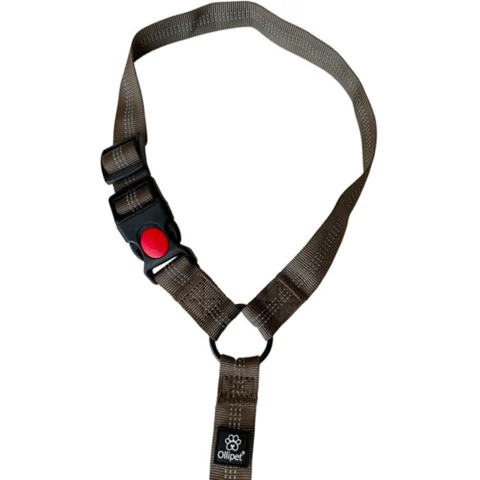 Sikkerhedsselen sættes rundt om nakkestøtten