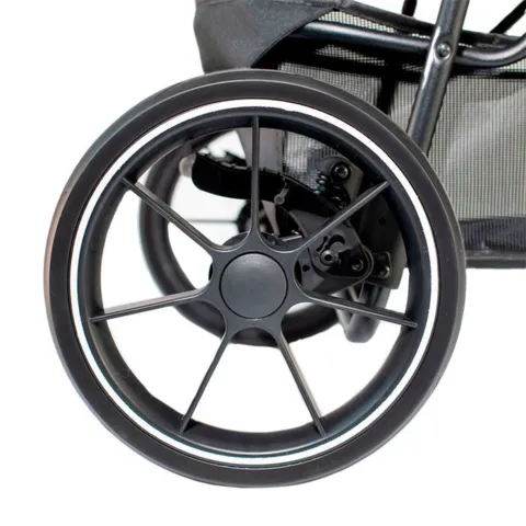 Hundeklapvogn fra Innopet - Model Buggy Cozy Premium.
Her vist i farven sort