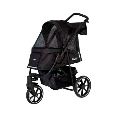Hundeklapvogn fra Innopet - Model Buggy Cozy Premium.
Her vist i farven sort