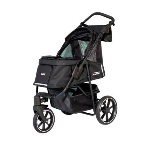 Hundeklapvogn fra Innopet - Model Buggy Cozy Premium.
Her vist i farven sort