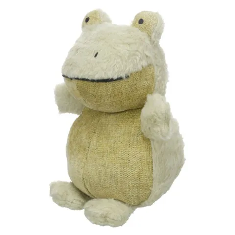 TOY Pensa Frø hundelegetøj i blødt plys med piv