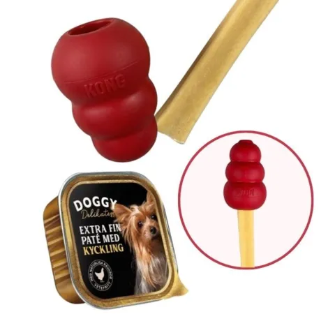 Aktiveringslegetøj fra kong med snack og tyggeben