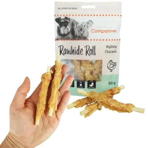 Companion Rawhide Roll hundegodbidder med råhud og kylling
