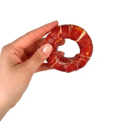 Råhud donut med and og fisk 7 cm hundegodbid