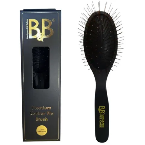 B&B Premium Kobber Pin Brush | 3,3 cm til skånsom pelspleje af lang og semilang pels