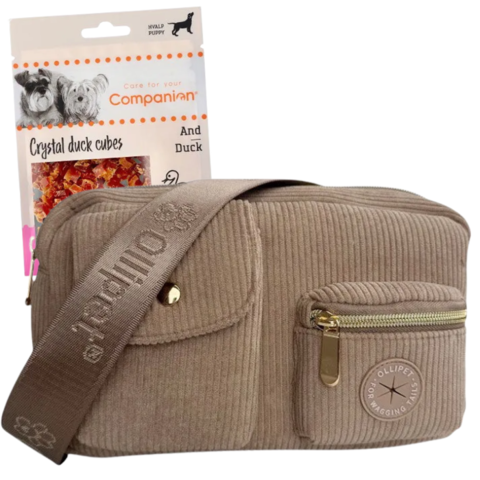 Companion Mini Duck Cubes og Ollipet Bijou godbidstaske