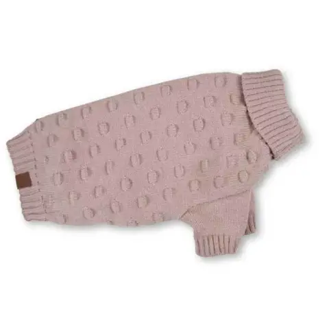 Pompom hundesweater - klassisk Latte farve