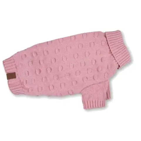 Pompom hundesweater - sød rosa farve