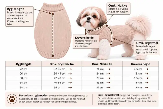 fin den rigtige størrelse