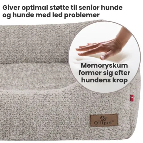 En memoryskum madras kan give optimal støtte til senior hunde
og hunde med led problemer