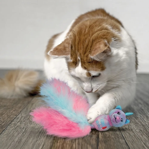 KONG Cat Wubba Caticorn aktiverende kattelegetøj med premium catnip