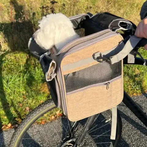 Ollipet Cykelkurv og rygsæk til hunde i ét