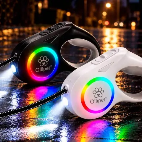 Ollipet Flexline med LED lys og 5 meter refleksline