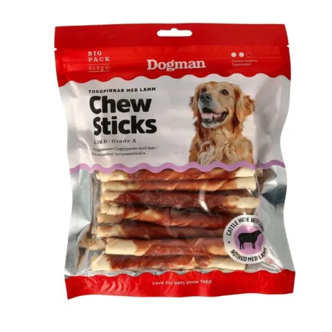 Tyggestænger med Lam 25p Hvid 12,5cm som velsmagende tyggesnack til hunde
