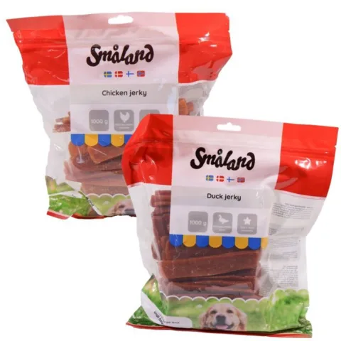 Småland Jerky 1 kg hundegodbidder